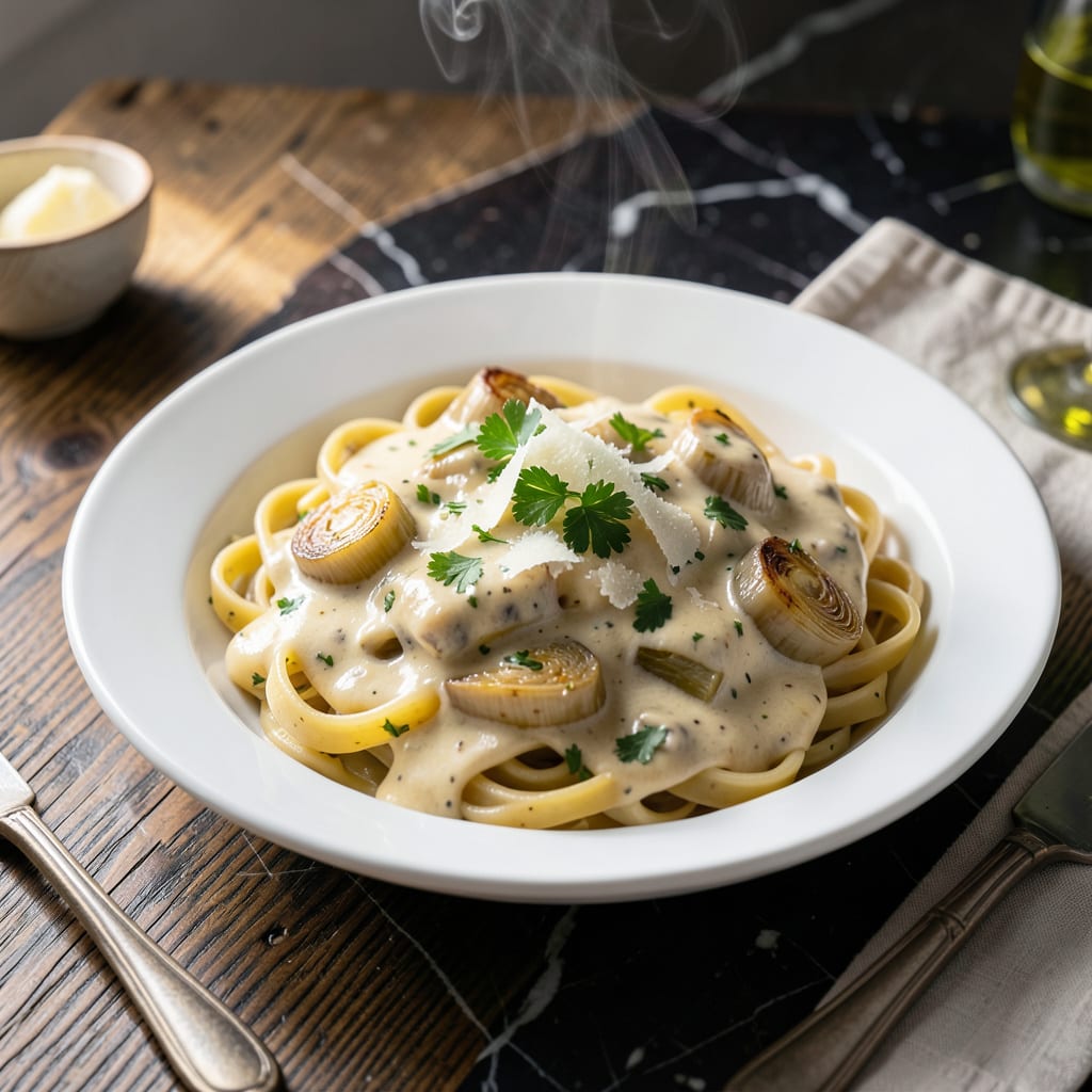 Artichoke Cream Sauce Recipe: Rich and Velvety Dipping Perfection illustration with key details