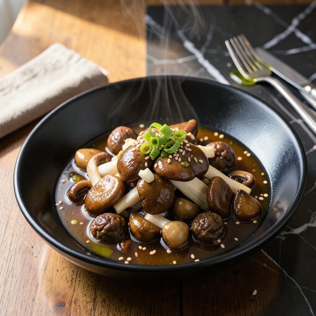 Asian Mushroom Sauce Recipe: Umami Packed Velvety Glaze example with annotations