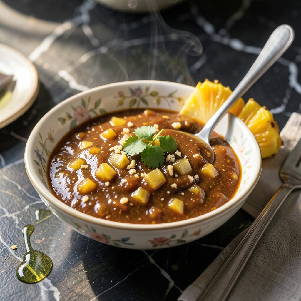 Asian Pineapple Sauce Recipe: Tropical Sweetness With Umami Kick illustration with key details