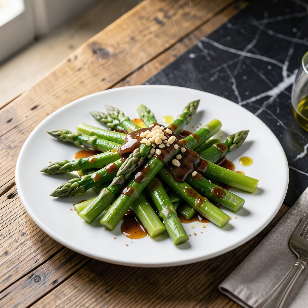 Complete Asparagus in Oyster Sauce Recipe: Wok Tossed With Garlicky Depth overview image