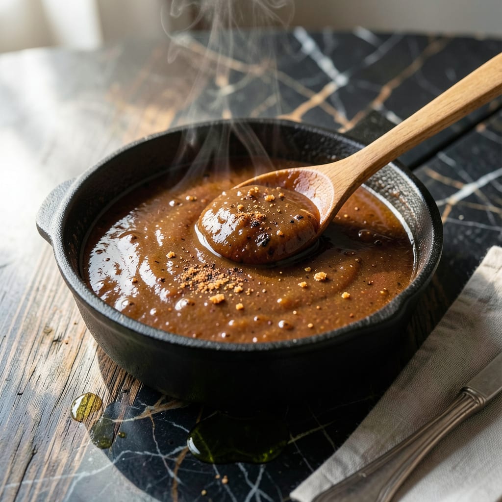 Authentic BBQ Sauce Recipe: Smoky Sweet Balance for Grill Masters illustration with key details