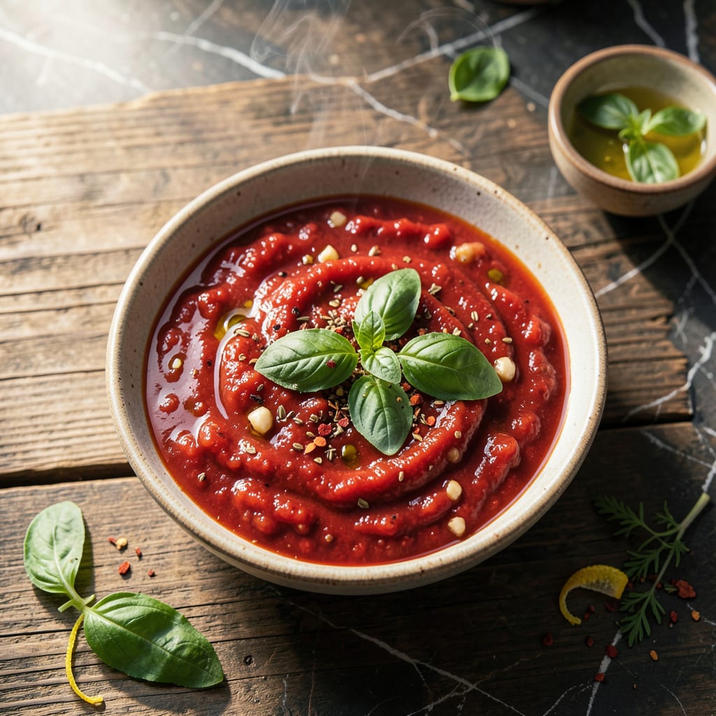 Complete Authentic Homemade Pizza Sauce Recipe: Slow Simmered San Marzano Richness overview image