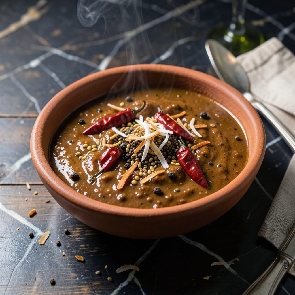 Authentic Madras Sauce Recipe: Spicy South Indian Coconut Blend example with annotations