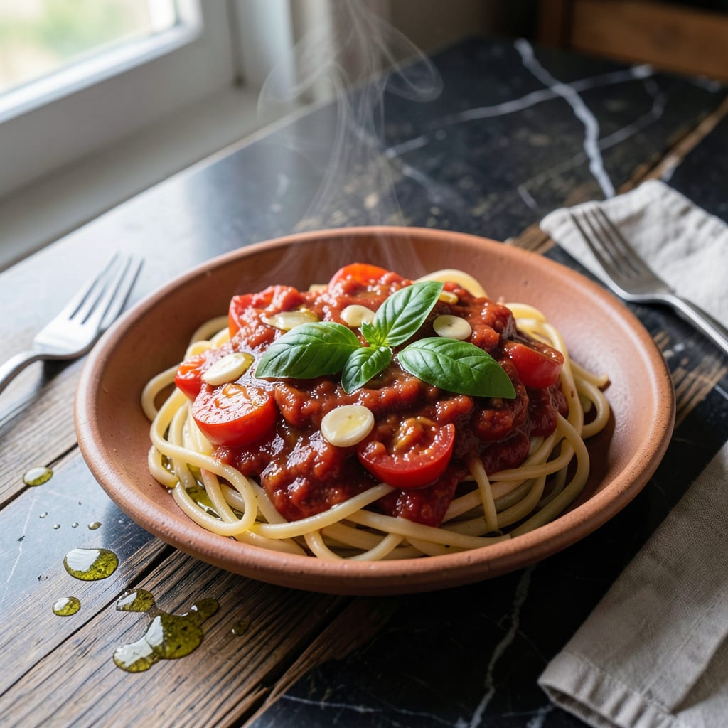 Visual representation of Authentic Neapolitan Sauce Recipe: Slow Simmered San Marzano Richness