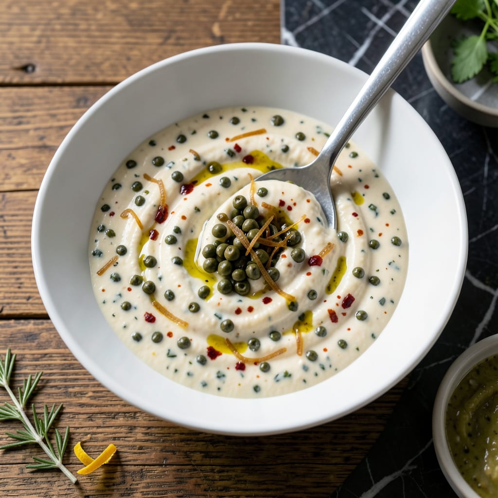 Authentic Remoulade Sauce Recipe: Tangy Creole Style Creamy Dip illustration with key details