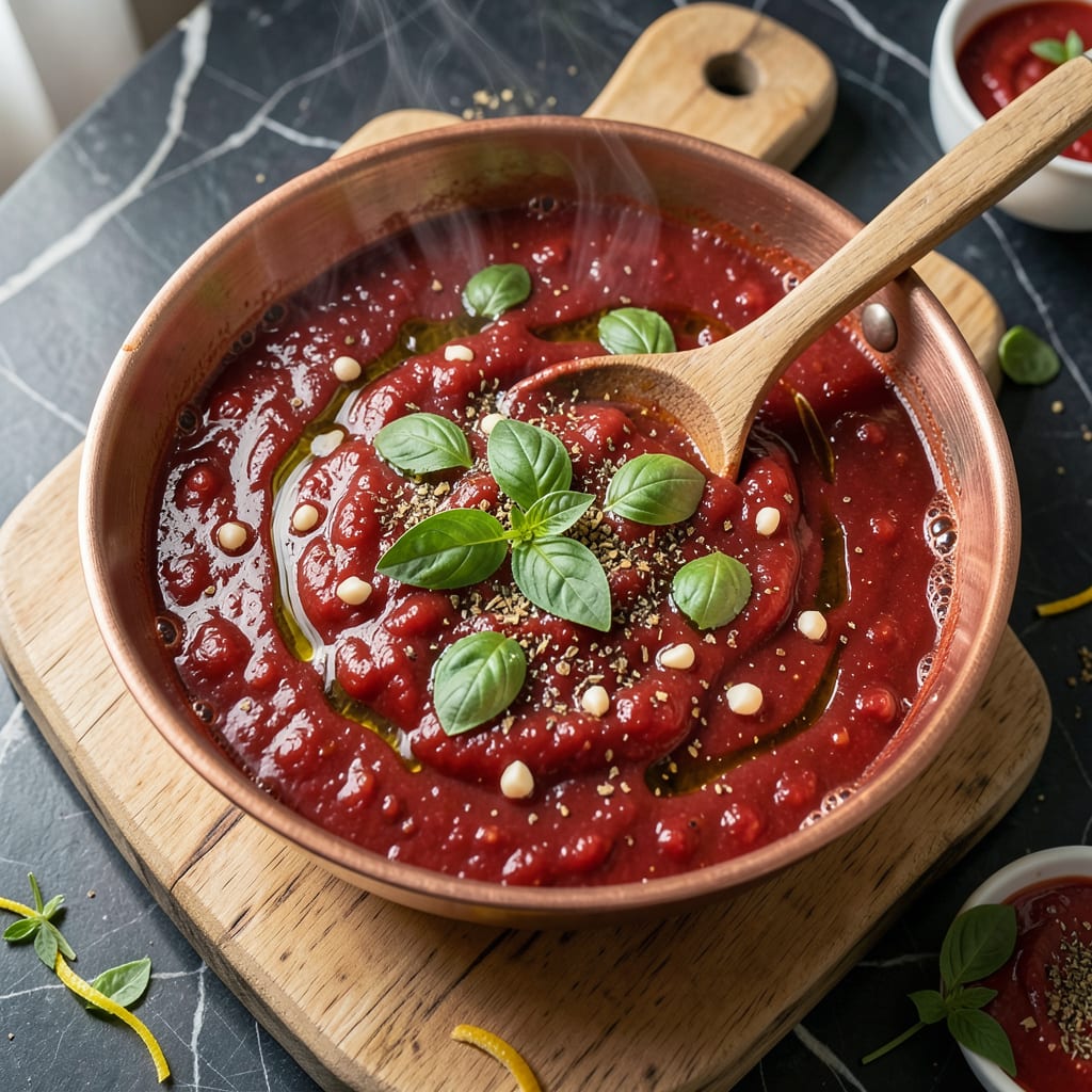 Awesome Pizza Sauce Recipe: Robust Tomato Base for Authentic Flavor illustration with key details