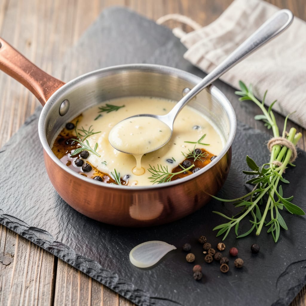 Béarnaise Sauce Recipe: Foolproof Rich and Buttery Emulsion detailed visual guide