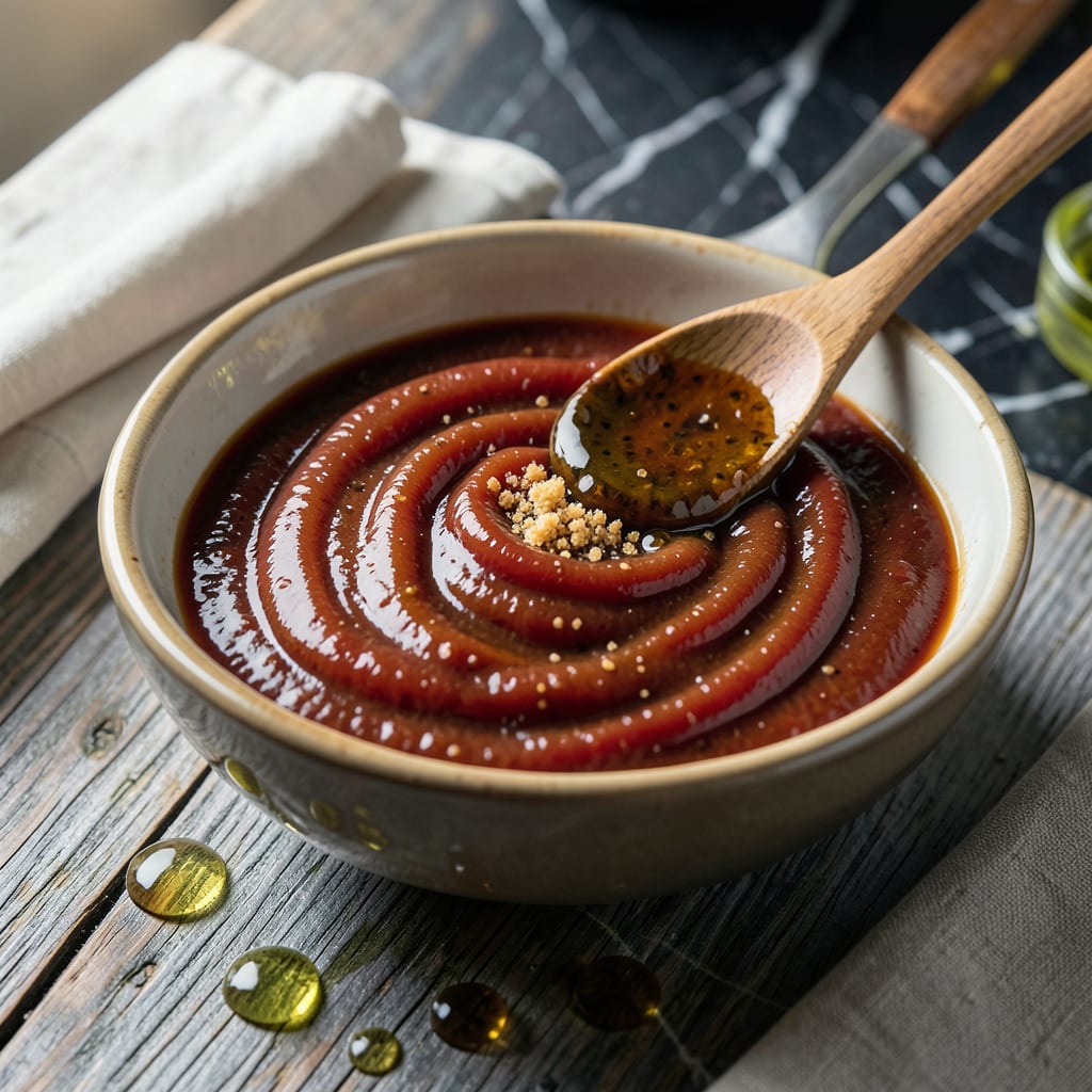B&M BBQ Sauce Recipe: Sweet and Tangy Kansas City Style Blend illustration with key details