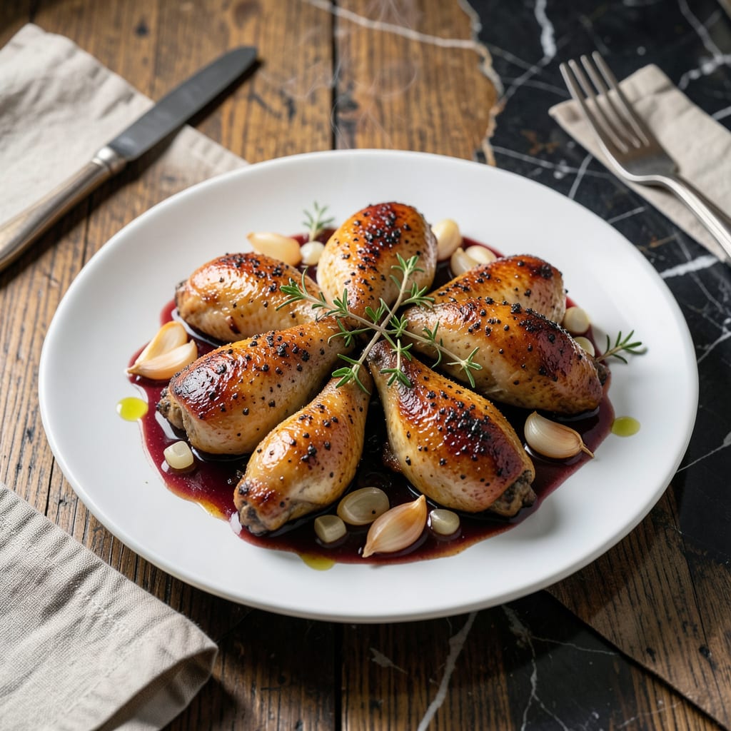 Complete Baked Chicken in Wine Sauce Recipe: French Bistro Style Braised Elegance overview image