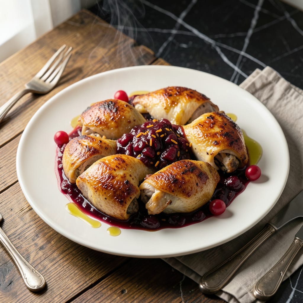 Baked Chicken With Cranberry Sauce Recipe: Sweet Tart Glaze Over Juicy Chicken detailed visual guide