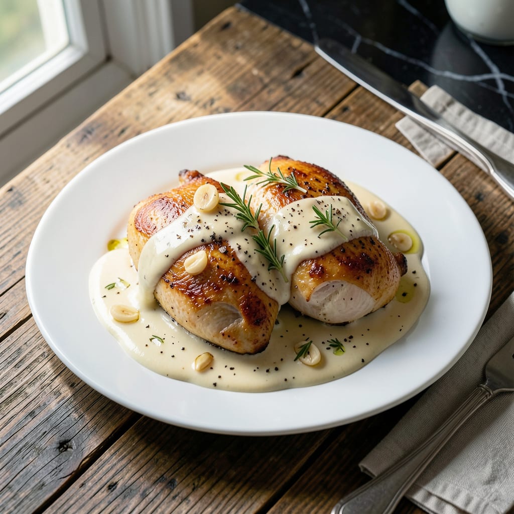 Visual representation of Baked Chicken With Cream Sauce Recipe: Velvety Sauce and Juicy Chicken