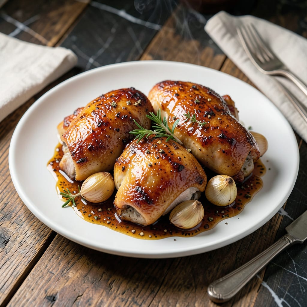 Visual representation of Baked Chicken With Worcestershire Sauce Recipe: Umami Rich Oven Magic
