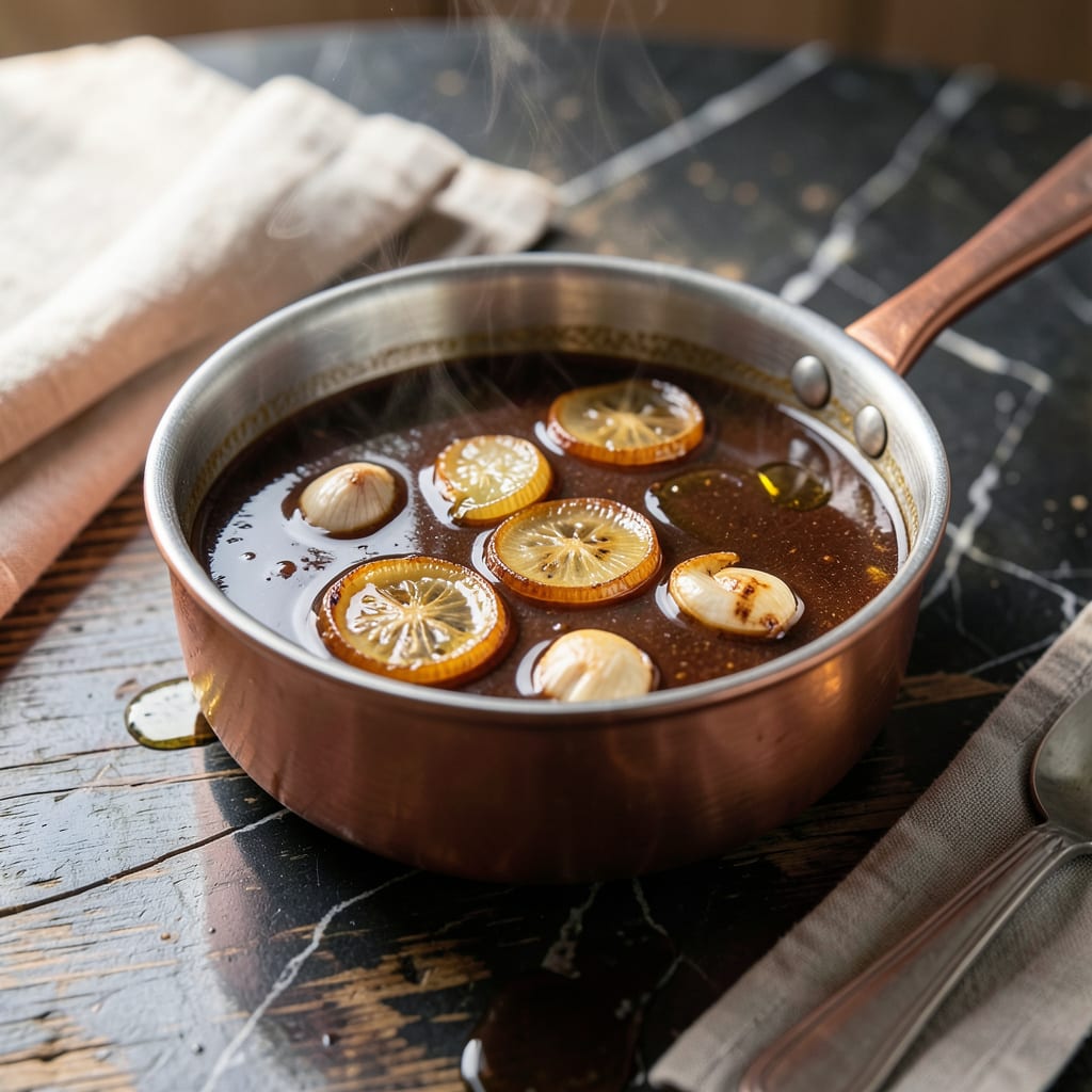 Balsamic Reduction Sauce Recipe: Glossy Sweet Tart Drizzle for Any Dish example with annotations