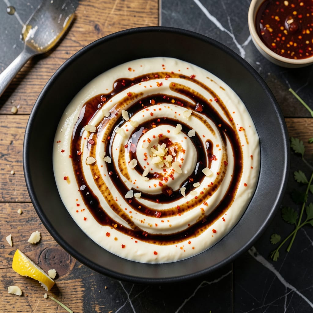 Bang Bang Chicken Sauce Recipe: Sweet Spicy Creamy Drizzle example with annotations