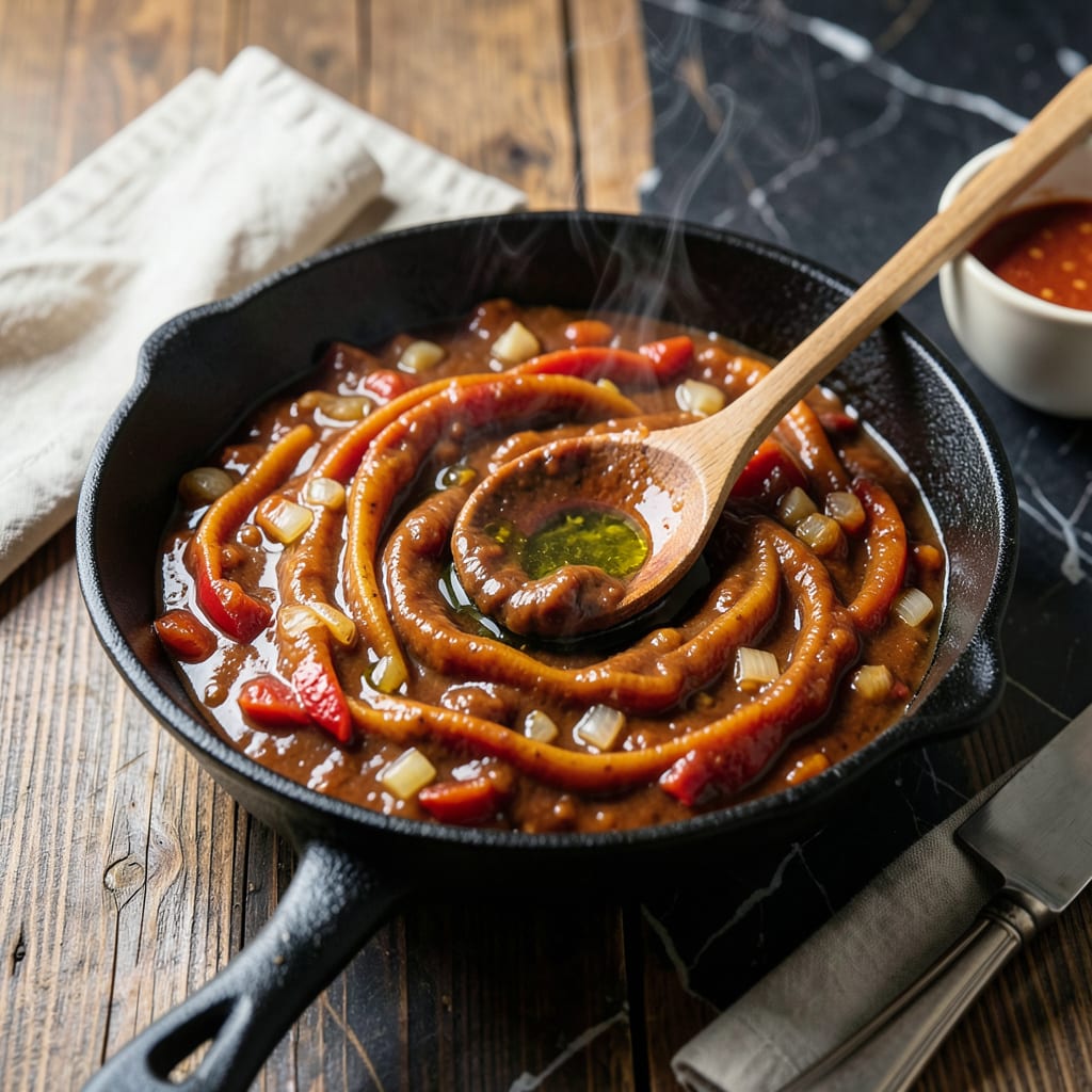Barbecue Pasta Sauce Recipe: Smoky Richness for Hearty Pasta Dishes example with annotations