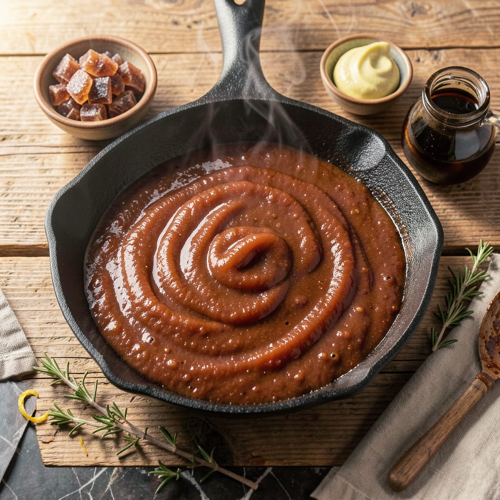 barbecue sauce recipe illustration with key details
