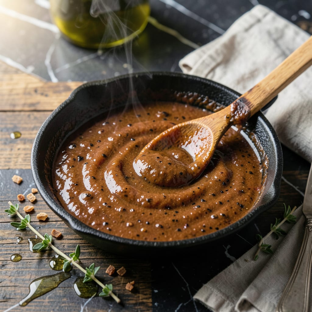 Barbeque Sauce Recipe No Ketchup: Smoky Sweet Vinegar Base for Grilling example with annotations