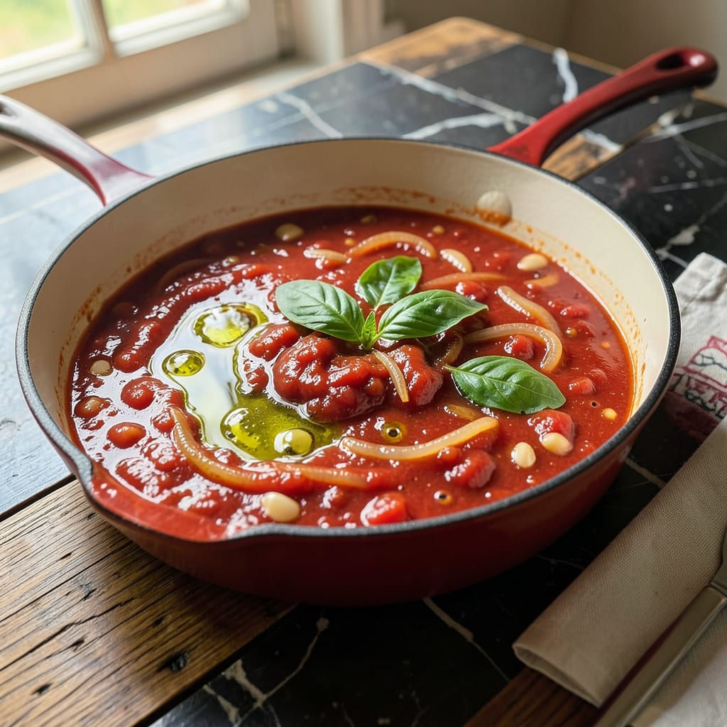 Visual representation of barilla sauce recipe