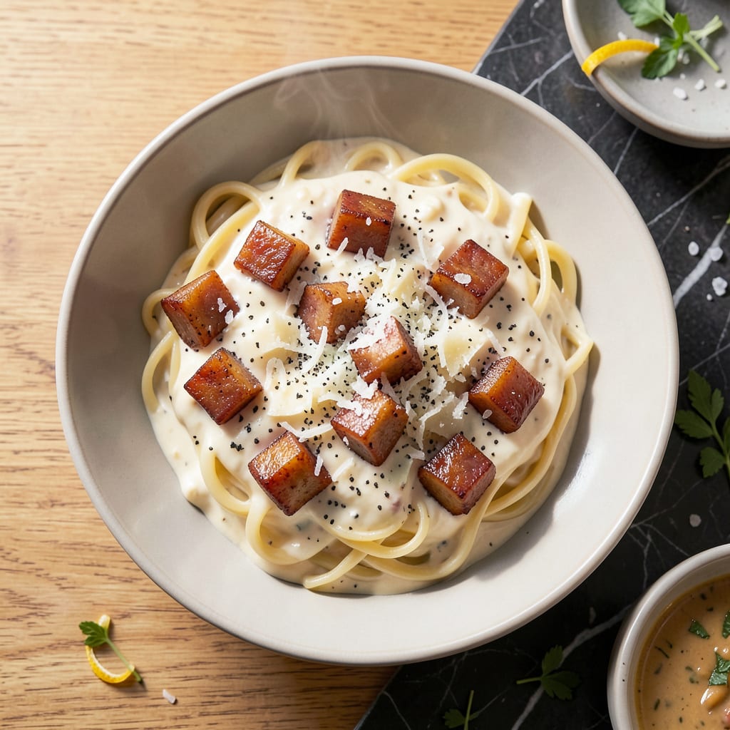 Basic Carbonara Sauce Recipe: Silky Egg And Cheese Emulsion illustration with key details