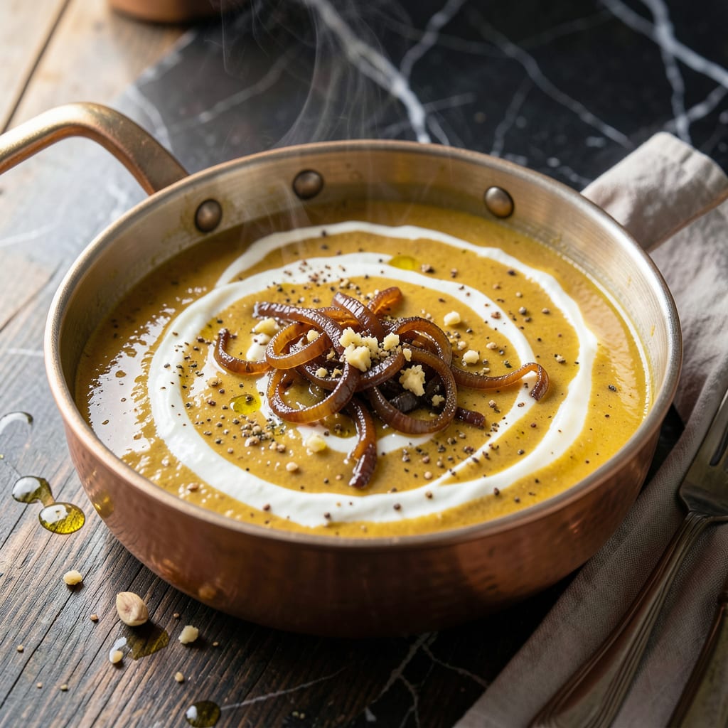 Basic Korma Sauce Recipe: Velvety Spiced Base for Curries example with annotations