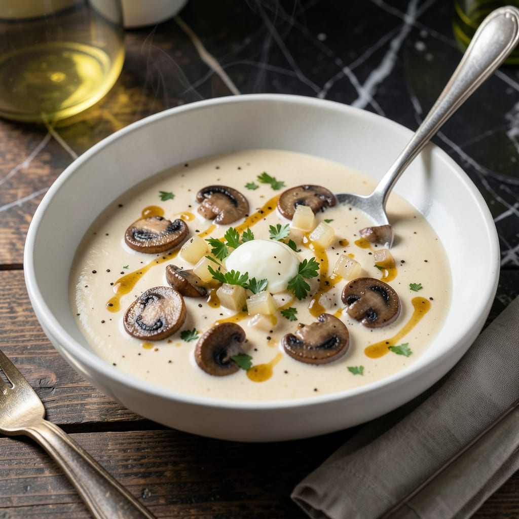 Basic Stroganoff Sauce Recipe: Creamy Mushroom and Sour Cream Base example with annotations
