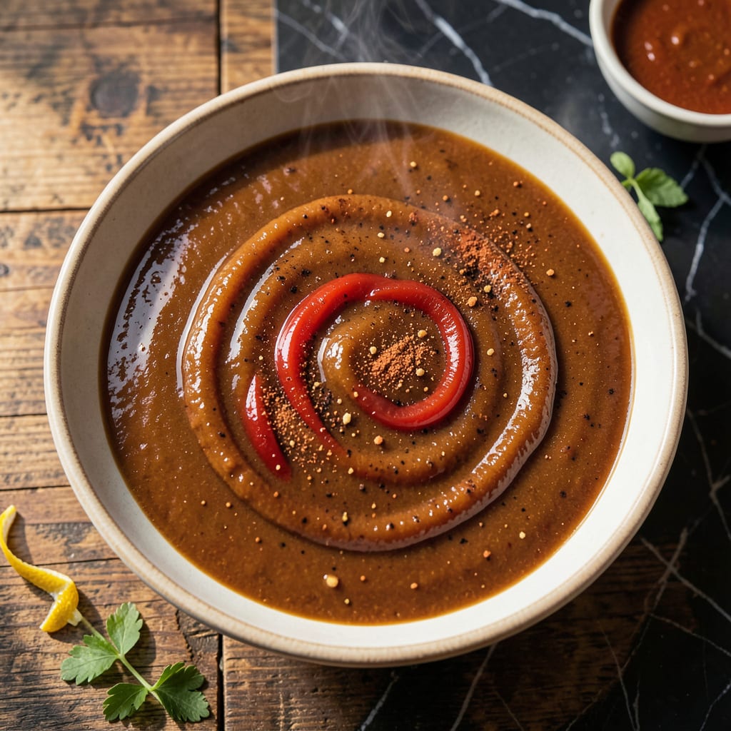 BBQ Chicken Pizza Sauce Recipe: Smoky Sweet Base for Homemade Pies example with annotations