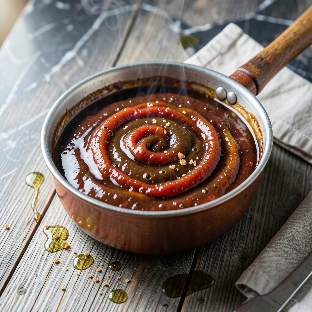BBQ Mop Sauce Recipe: Thin Tangy Glaze for Smoky Layers illustration with key details