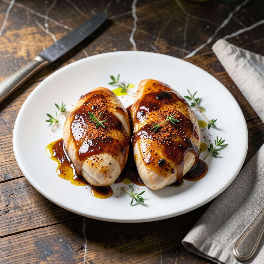 Visual representation of BBQ Sauce Chicken Breast Recipe: Smoky Sweet Glaze With Juicy Bite