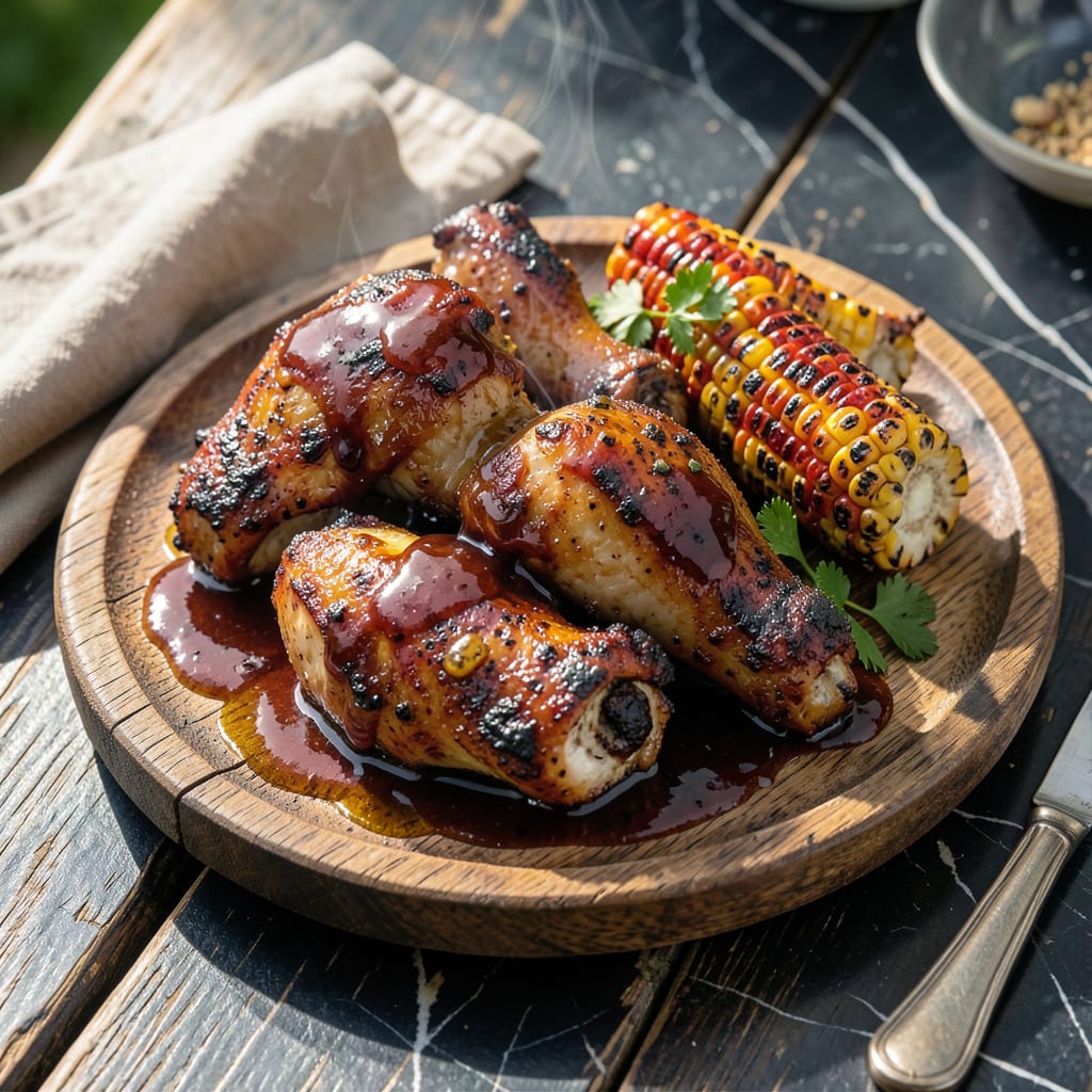 BBQ Sauce Recipe for Grilled Chicken: Smoky Sweet Glaze for Perfect Charring illustration with key details