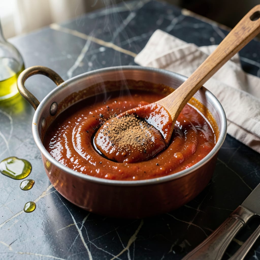 BBQ Sauce Recipe Tomato Sauce: Smoky Sweet Blend for Grilling example with annotations