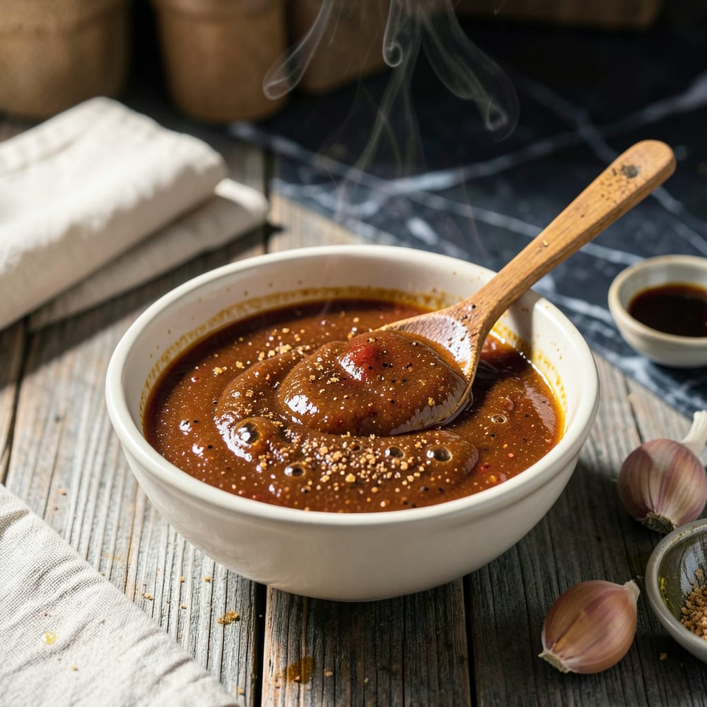Visual representation of BBQ Sauce Recipe UK: Smoky Sweetness for British Grills