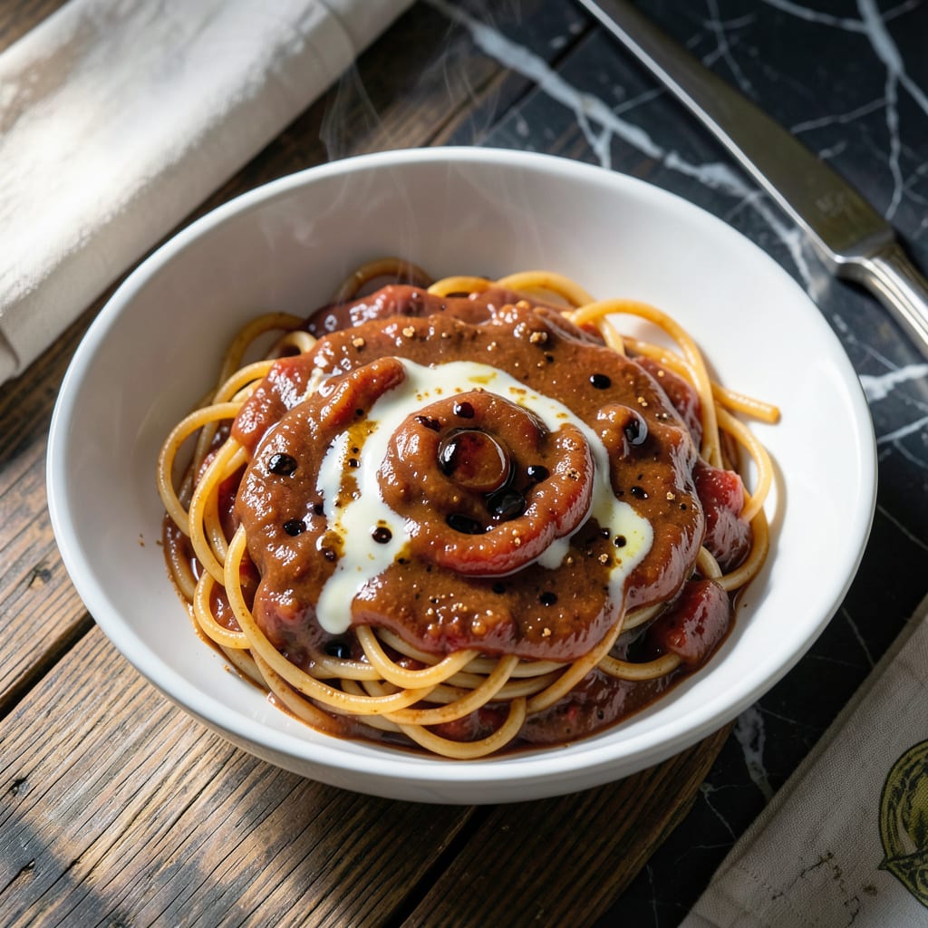 BBQ Spaghetti Sauce Recipe: Smoky Tomato Cream for Tangy Pasta Coating detailed visual guide