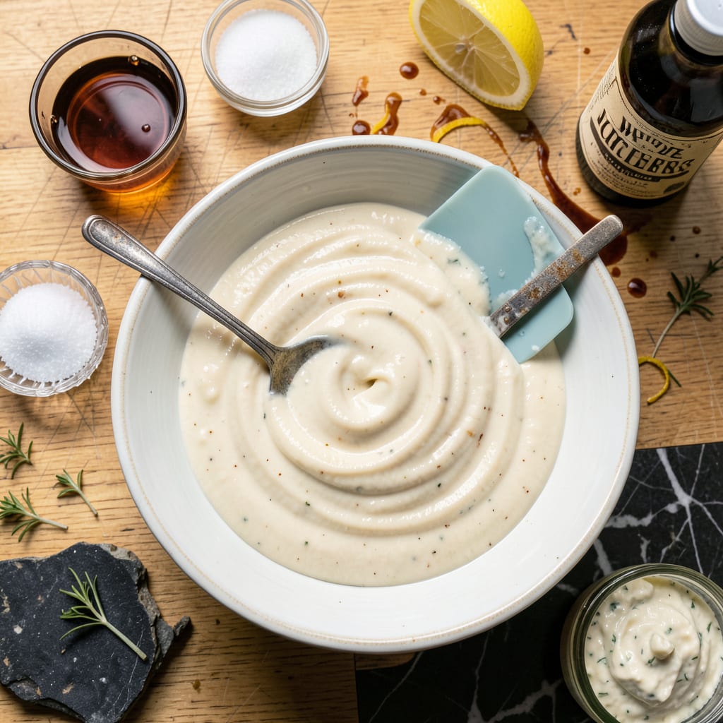 Complete BBQ White Sauce Recipe: Tangy Alabama Style Dip for Smoked Meats overview image