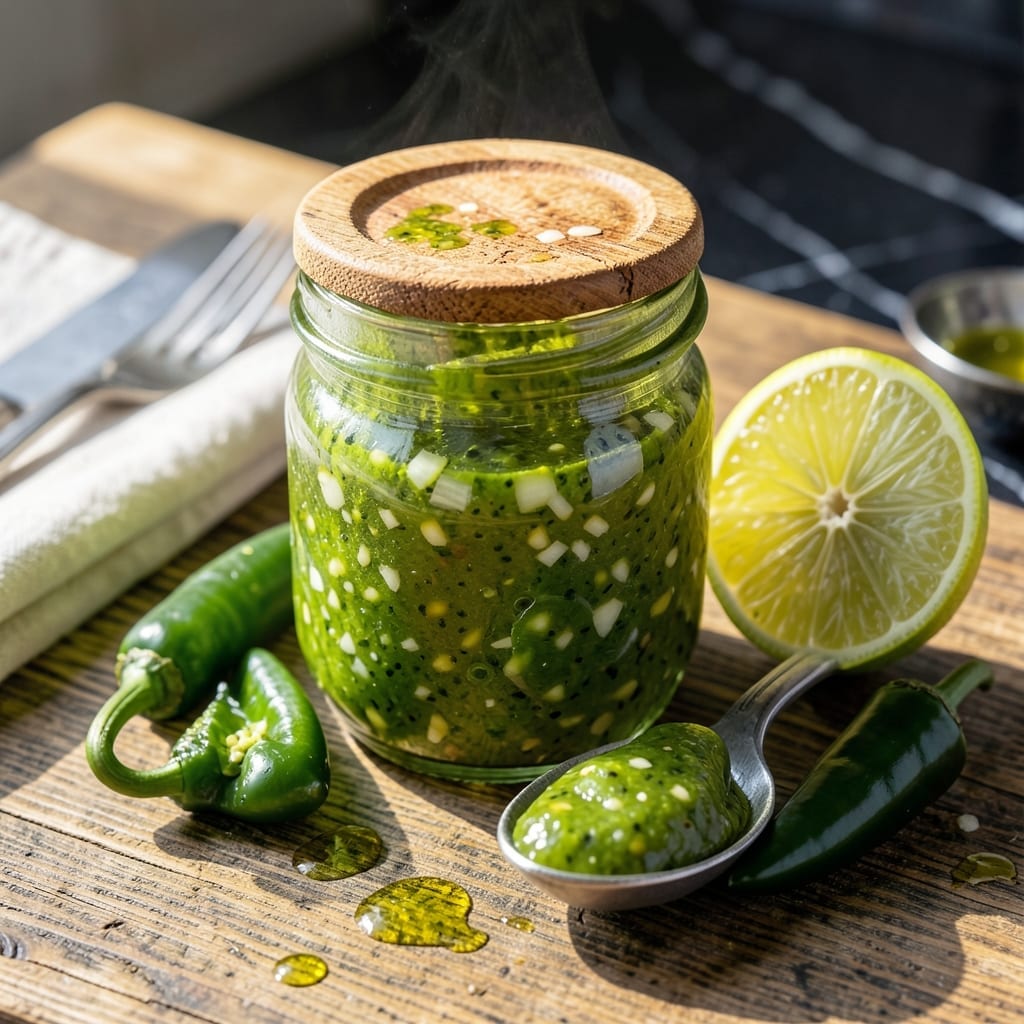 Green Hot Pepper Sauce Recipe: Fiery Heat From Fresh Peppers