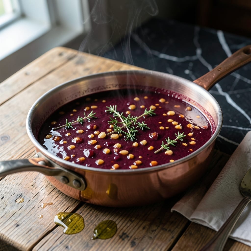 Burgundy Wine Sauce Recipe: Deep Ruby Reduction for Steaks and Roasts