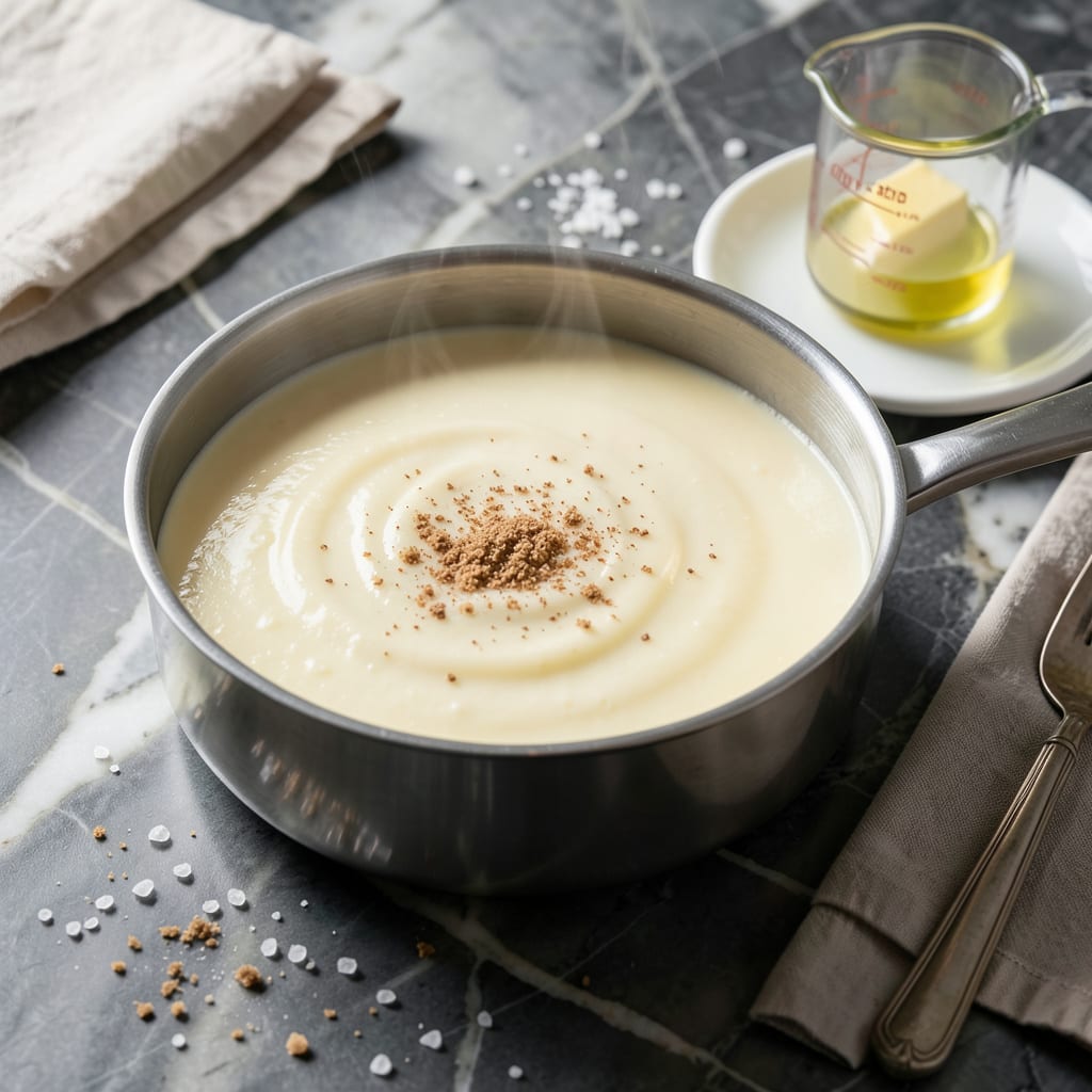 Bechamel Sauce Recipe Ratio: The 2 2 1 Foundation for Silky Results example with annotations