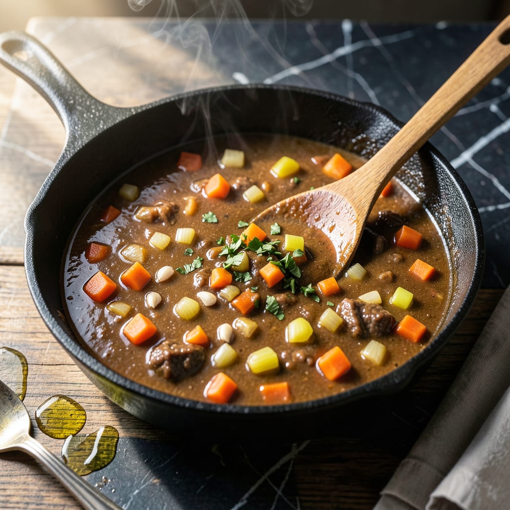 Visual representation of Beef Brown Sauce Recipe: Rich Gravy Base for Classic Dishes