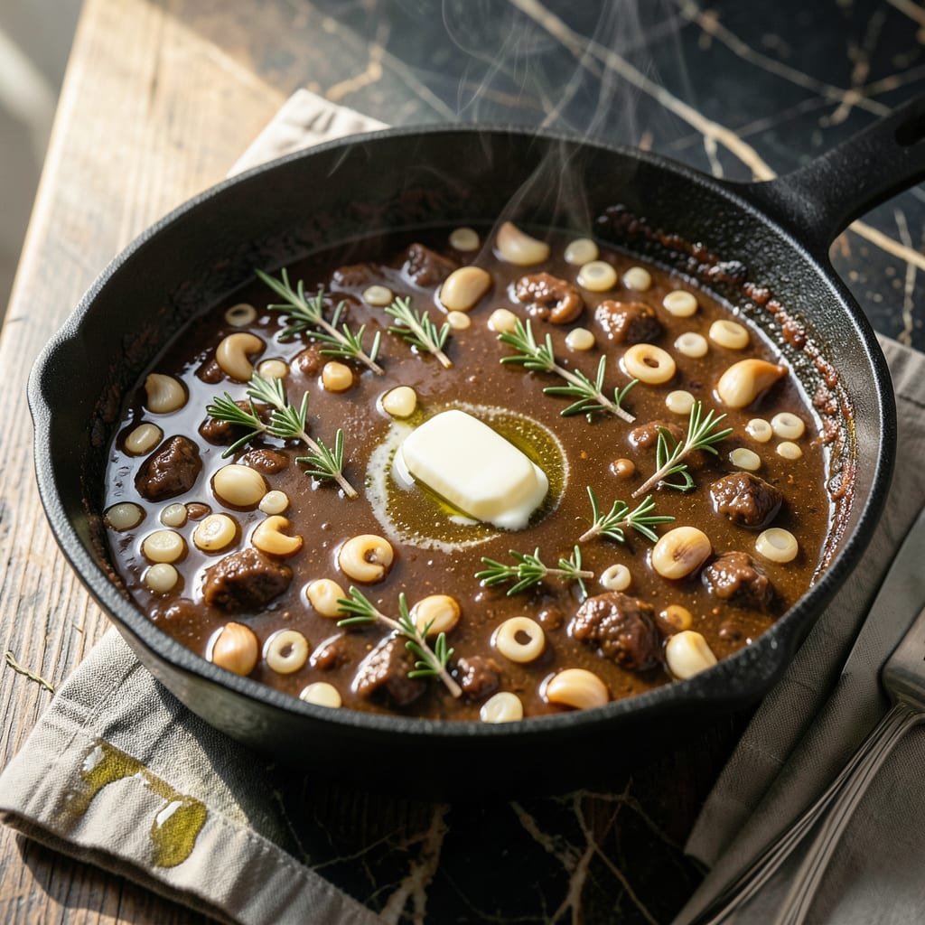 Beef Dripping Sauce Recipe: Rich Umami Depth for Savory Dishes example with annotations
