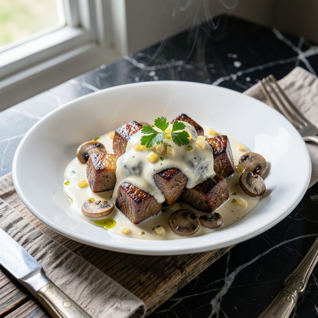 Comprehensive Beef in White Sauce Recipe: Silky Gravy Over Tender Beef visual reference