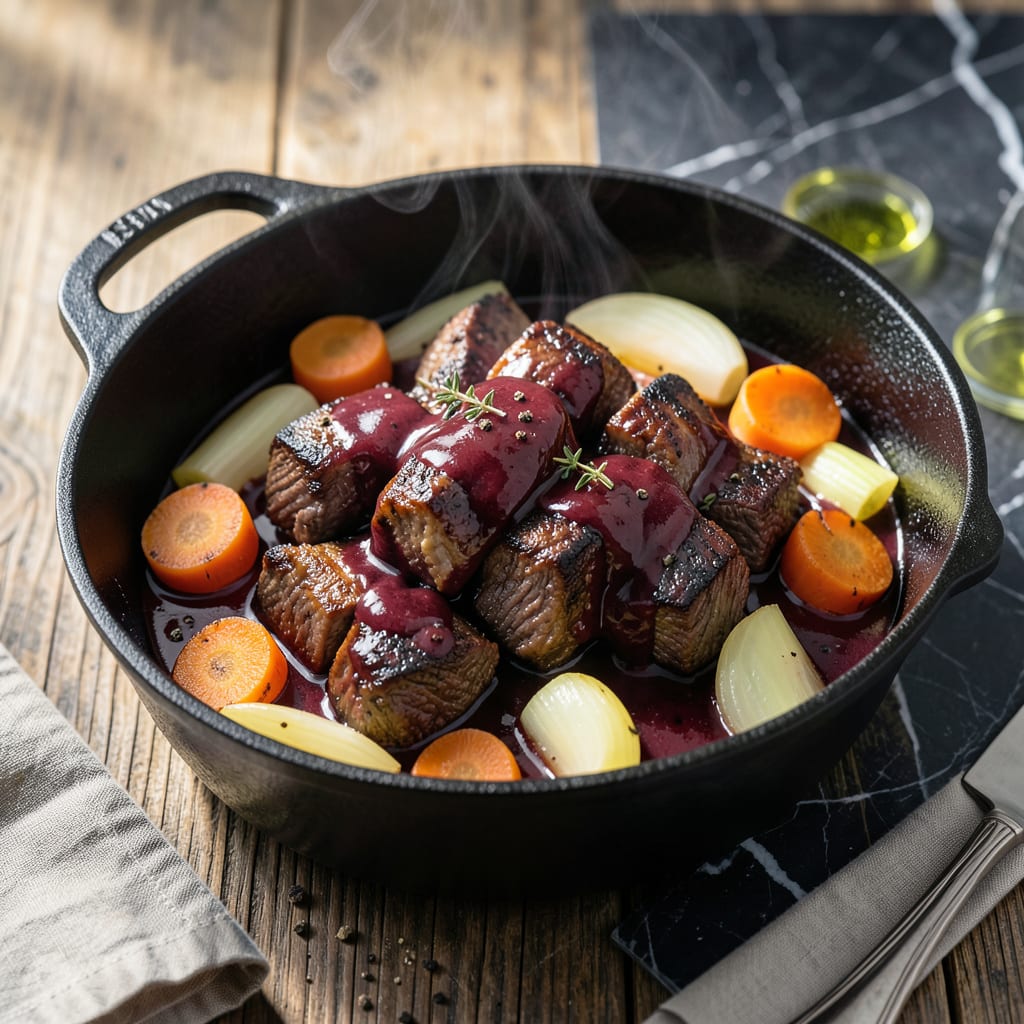Complete Beef in Wine Sauce Recipe: Rich and Velvety Braised Elegance overview image