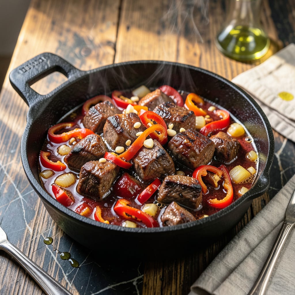 Beef Pepper Sauce Recipe: Rich and Savory West African Stew illustration with key details