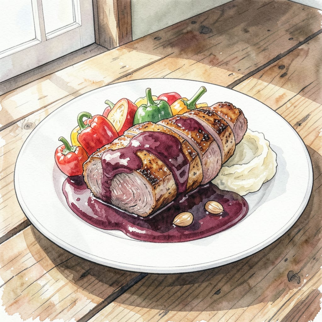 beef tenderloin sauce recipe illustration with key details