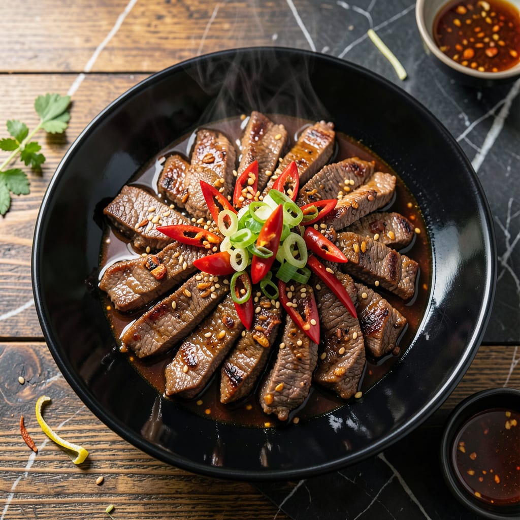 Beef With XO Sauce Recipe: Hong Kong Street Food Flavor example with annotations