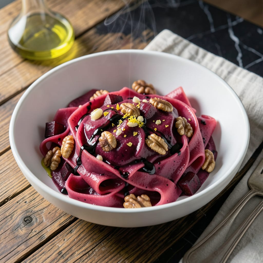 Beetroot Pasta Sauce Recipe: Vibrant Magenta Velvety Goodness example with annotations