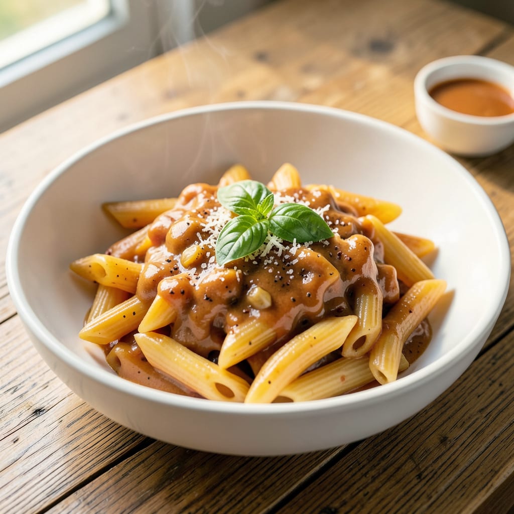 Visual representation of Bertolli Vodka Sauce Penne Recipe: Creamy Restaurant Quality Pasta in 20 Minutes