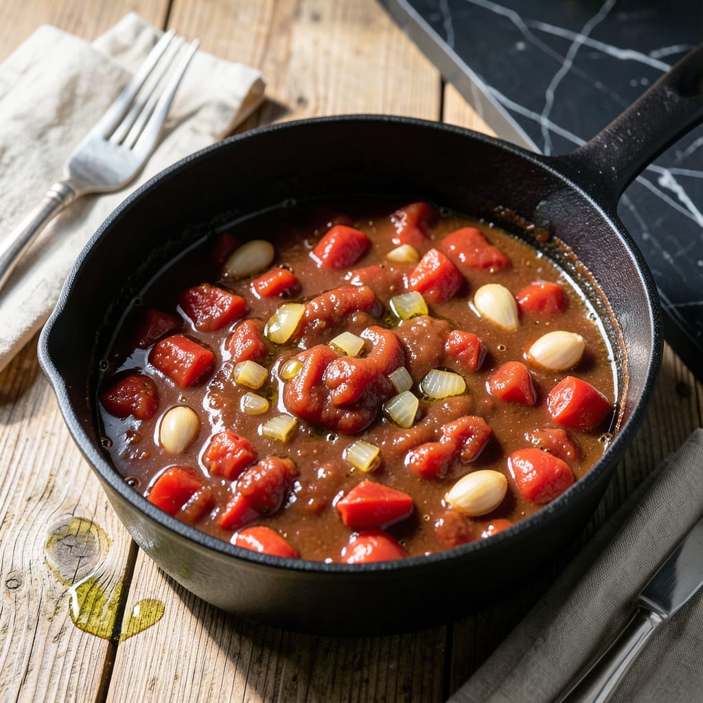 Best Ever Tomato Sauce Recipe: Rich Simmered Depth for Pasta Night example with annotations