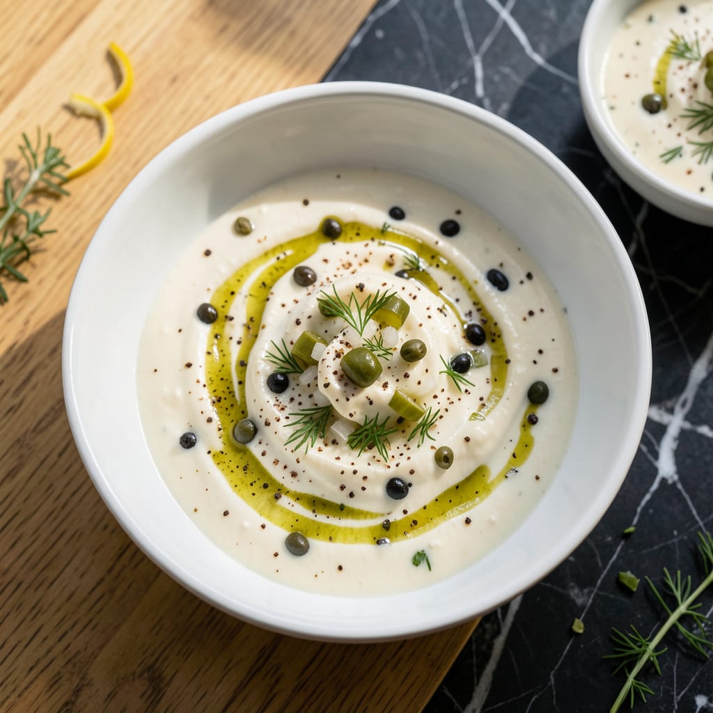 Visual representation of Best Foods Tartar Sauce Recipe: Zesty Cream Spread for Mini Burgers