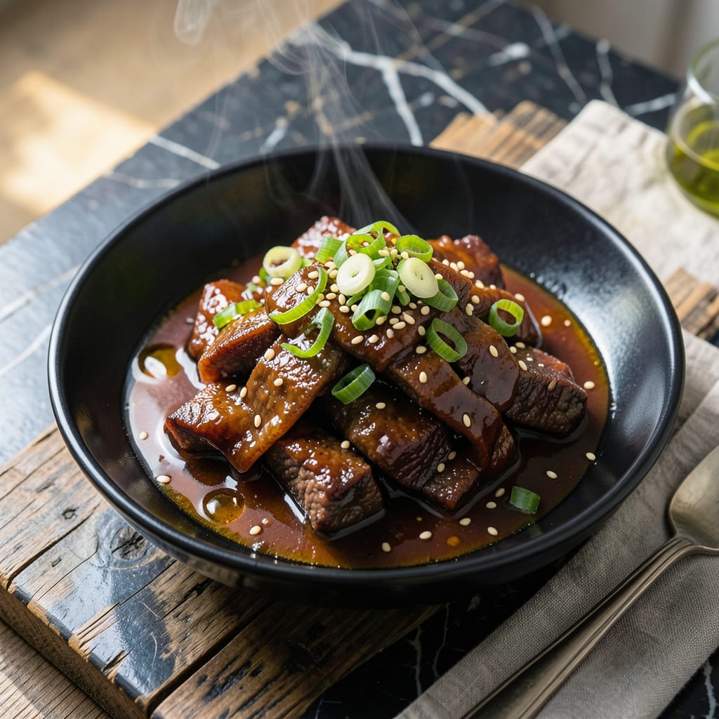 Best Ginger Beef Sauce Recipe: Sweet and Spicy Asian Fusion example with annotations