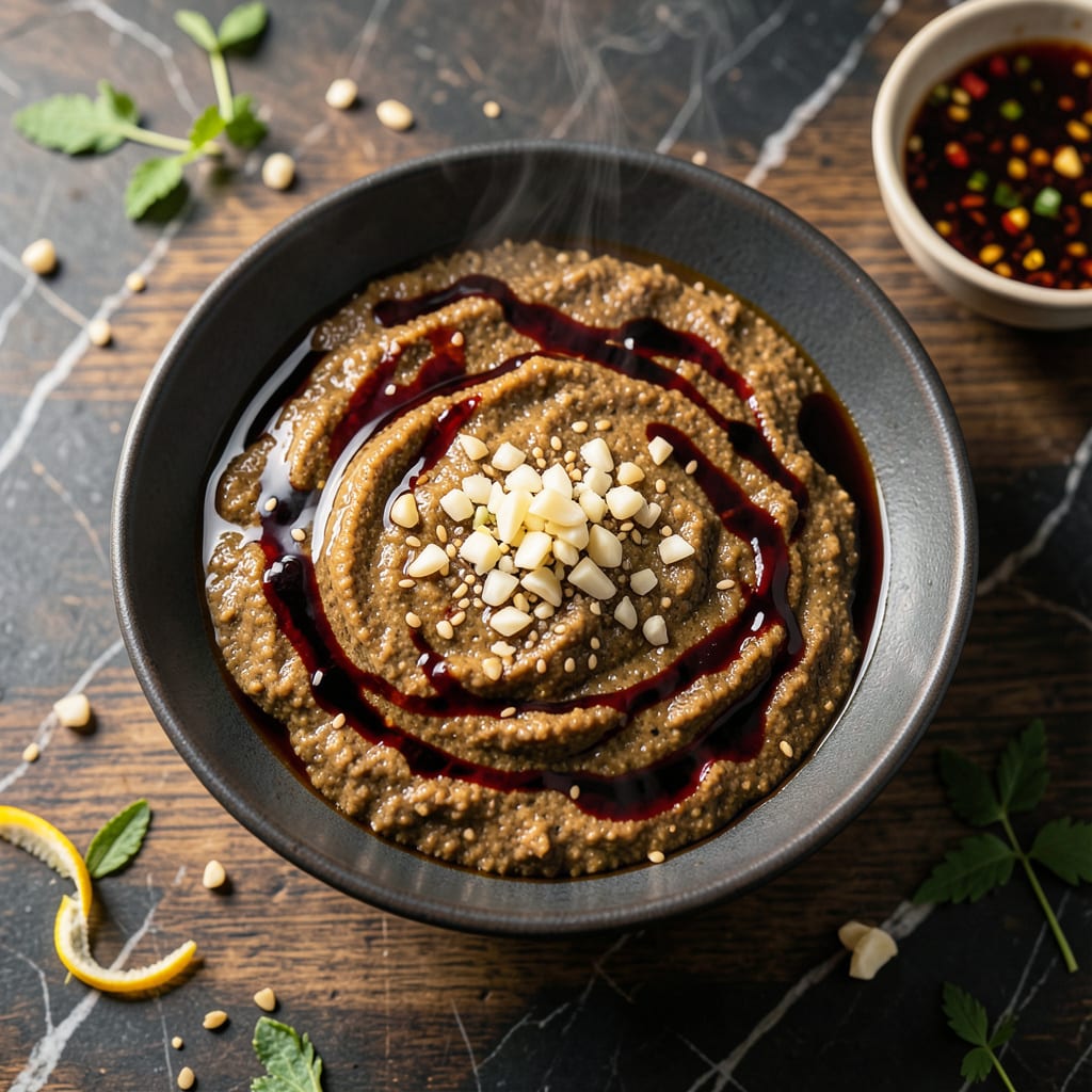Biang Biang Sauce Recipe: Spicy Sesame Noodle Drizzle illustration with key details