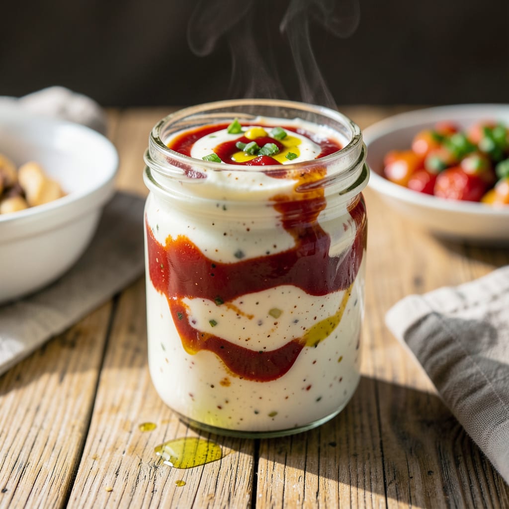 Biff Burger Sauce Recipe: Tangy Special Sauce for Homemade Burgers illustration with key details